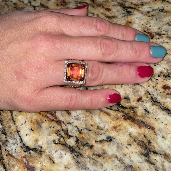 9.99CT Emerald Cut Color Changing Diaspore Sterlingg Silver Ring - Picture 4 of 8